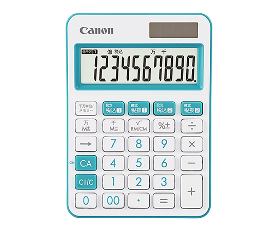 キヤノン W税率 カラフル電卓 ミニ卓上タイプ LS-105WUC-BL 2306C004（ブルー）×1個の商品画像