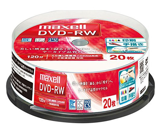 録画用DVD-RW 2倍速 20枚 DW120WPA.20SPの商品画像
