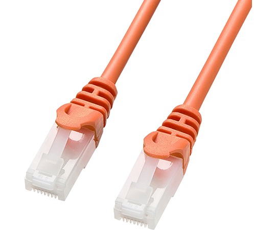 サンワサプライ ツメ折れ防止LANケーブル Cat5e 5m LA-Y5TS-05D（オレンジ）×1本の商品画像