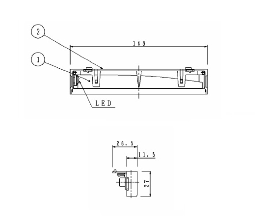 LED誘導灯交換用ランプ FK91110の商品画像