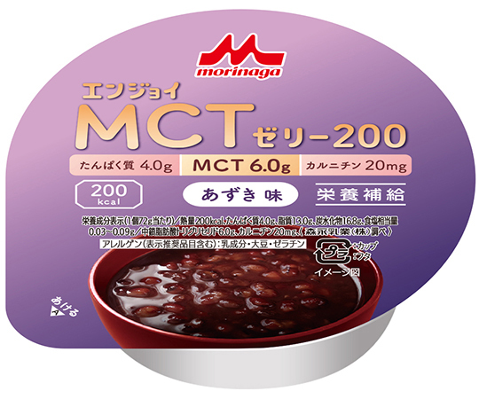 森永乳業 morinaga エンジョイMCTゼリー200 あずき味 72g×24個（JAN：49836394 JAN：4902720145459） 介護食の商品画像