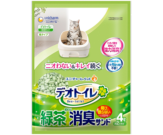 ユニ・チャーム デオトイレ 飛び散らない消臭・抗菌サンド 4L×4個 猫砂