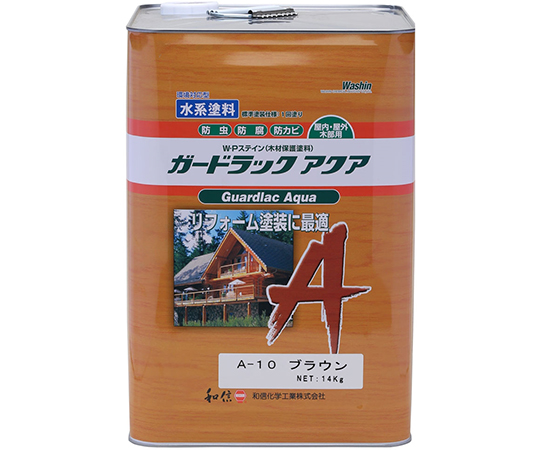 Washin Paint 和信ペイント ガードラック アクア 14kg A10 ブラウン ペンキ、塗料の商品画像