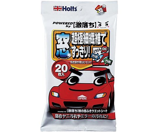 Holts Holts ホルツ 激落ち 車の窓ふきウェットシート20枚入 MH70110 × 1個 自動車　ガラス用クリーナーの商品画像