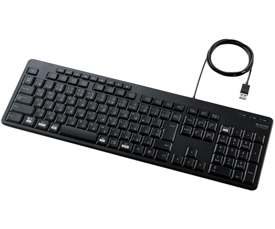 有線静音フルキーボード TK-FCM114SKBK（ブラック）の商品画像