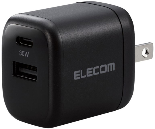 ELECOM USB Power Delivery 30W AC充電器（A×1/C×1） MPA-ACCP30BK （ブラック）の商品画像