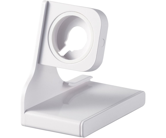 Apple Watch用スリムスタンド 縦置きタイプ ケーブル装着可 ホワイト エレコム AW-DSCHPWH (65-5714-95)の商品画像