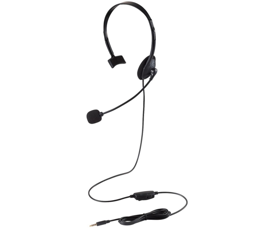 エレコム 片耳小型4極有線ヘッドセット HS-HP01MTBK（ブラック） イヤホンマイク、ヘッドセットの商品画像