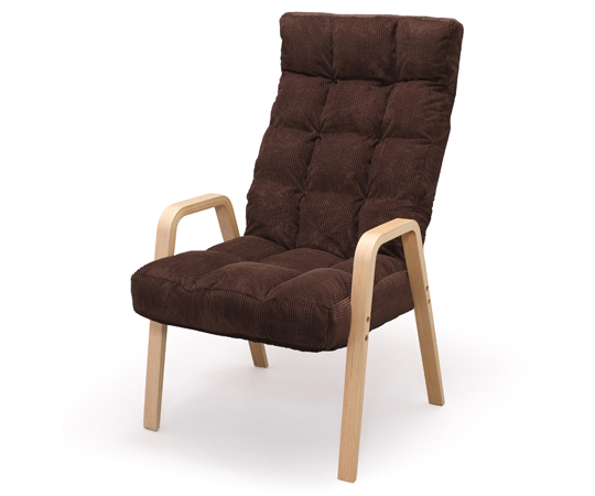 アイリスオーヤマ ウッドアームチェア WAC-L（ブラウン）の商品画像