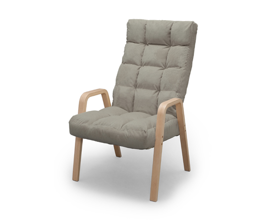 アイリスオーヤマ ウッドアームチェア WAC-L（グレー）の商品画像