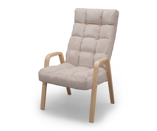 アイリスオーヤマ ウッドアームチェア WAC-L（ベージュ）の商品画像