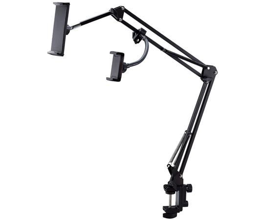 ELECOM スマートフォン・タブレット用ダブルフレキシブルアームスタンド ブラック TB-DSZARM2BKの商品画像