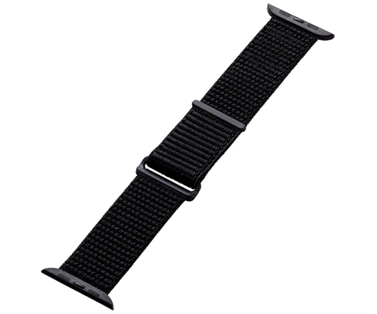 Apple Watch用 ファブリックバンド 49mm、46mm、45mm、44mm、42mm対応 AW-45BDFBBK （ブラック）の商品画像