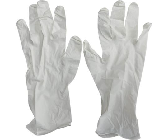 フジ スーパーニトリルグローブ 粉なし 100枚入 ホワイト Lサイズ 679100×1個の商品画像