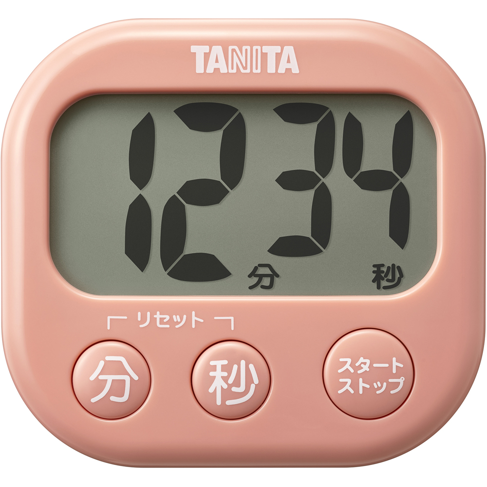 TANITA タニタ 抗菌でか見えタイマー コーラルピンク TD-429の商品画像