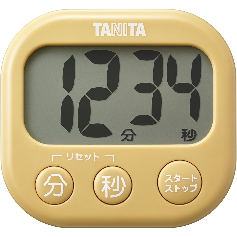 TANITA タニタ 抗菌でか見えタイマー マスタードイエロー TD-429の商品画像