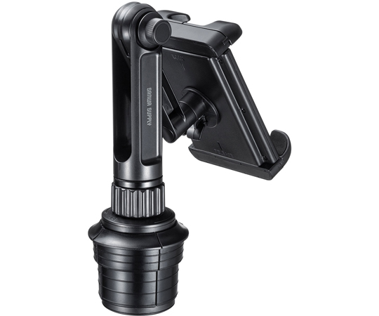 サンワサプライ 車載用タブレットホルダー（ドリンクホルダー固定式） ブラック CAR-HLD14BKの商品画像