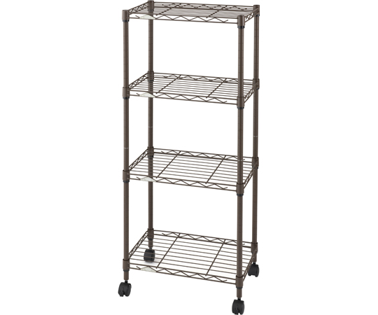 ルミナスカラーラック BR 幅44.5cm 4段 奥行29.5cm LCR45-4BR （ブラウン）