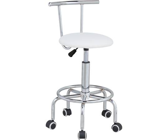 らくらく昇降式回転チェア ホワイト 0414210の商品画像