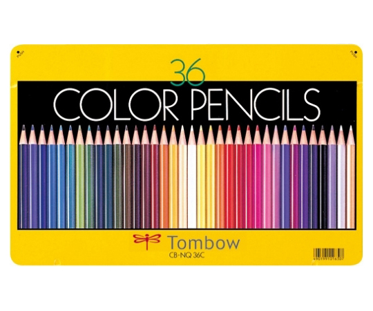 トンボ鉛筆 缶入色鉛筆NQ 36色セット CB-NQ36C ×1セットの商品画像