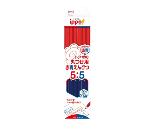 イッポ！ 丸つけ用赤青 5:5えんぴつ CV-KIVP 1ダース（12本入）の商品画像
