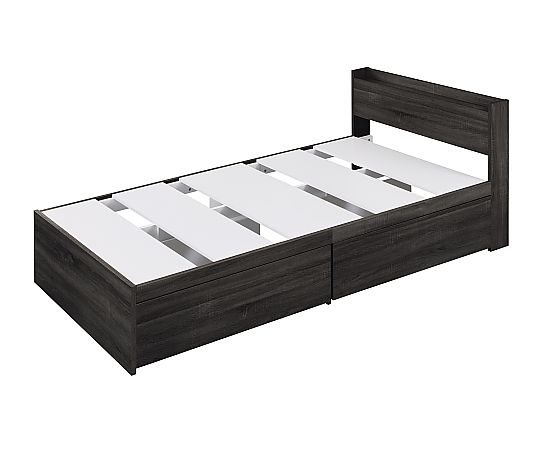 大容量収納ベッド宮付き ブラック アイリスオーヤマ DSBM-S (68-0783-64)の商品画像