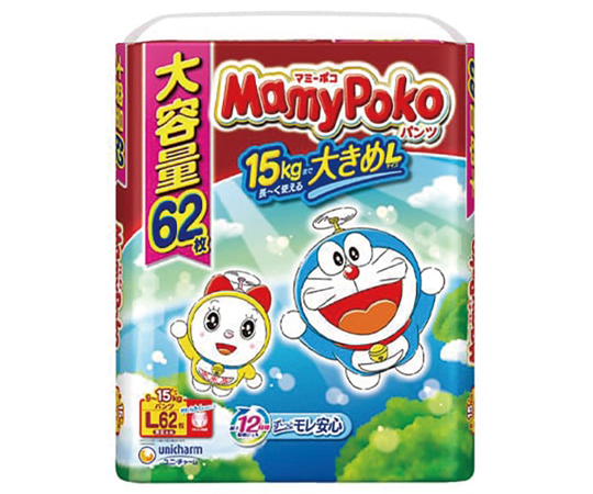 unicharm マミーポコ パンツ Lサイズ ドラえもん 62枚×1 マミーポコ 紙おむつの商品画像