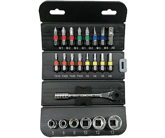 車載工具に最適 23点組 ロールチョイス 差込角1/4SQ ソケット＆ビットセット SIGNET 27002 (69-8589-57)の商品画像