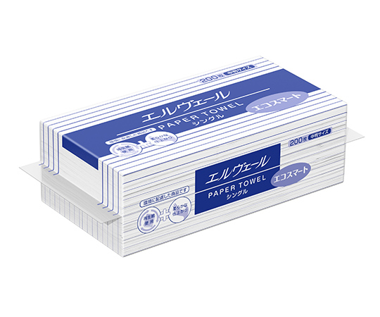 エルヴェール ペーパータオル エコスマート シングル（中判）200枚入×35個の商品画像