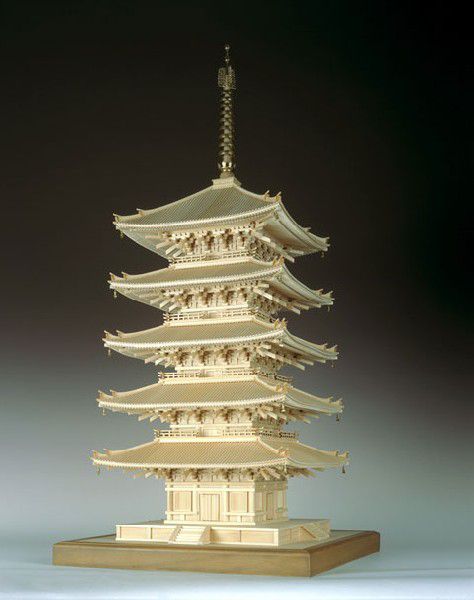 興福寺 五重塔 （1/75スケール 木製模型） 建物 - 最安値・価格比較 