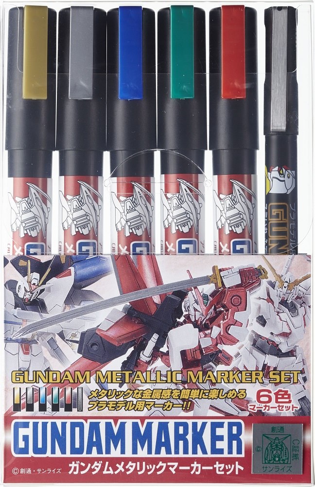 ガンダムメタリックマーカーセット GMS121の商品画像