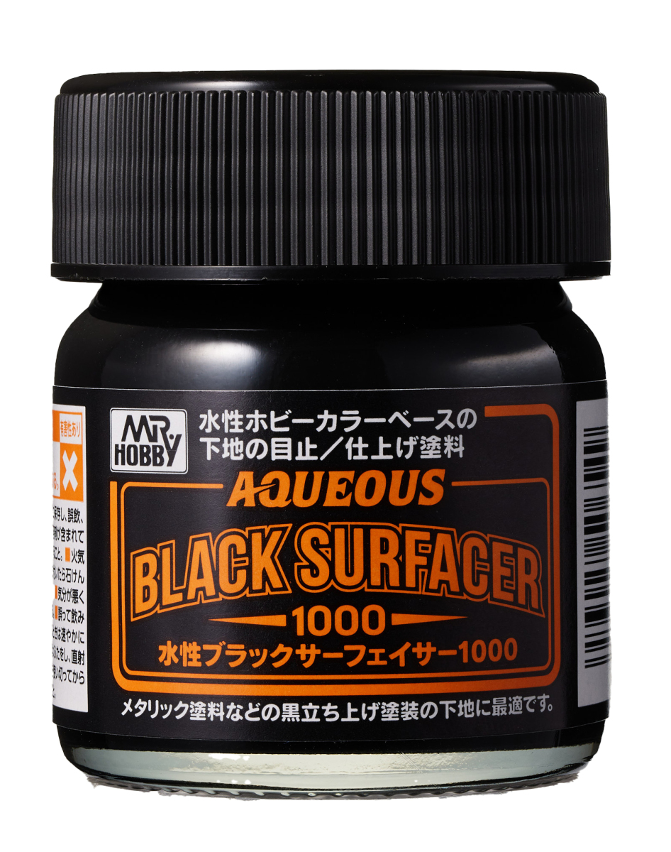 水性ブラックサーフェイサー1000 （ビンタイプ） ブラック （下地塗装材 HSF03）の商品画像