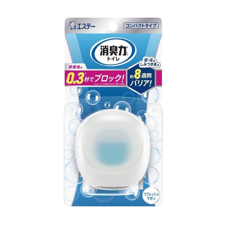 エステー 消臭力 コンパクト トイレ用 本体 リフレッシュサボン 6mL×1セットの商品画像