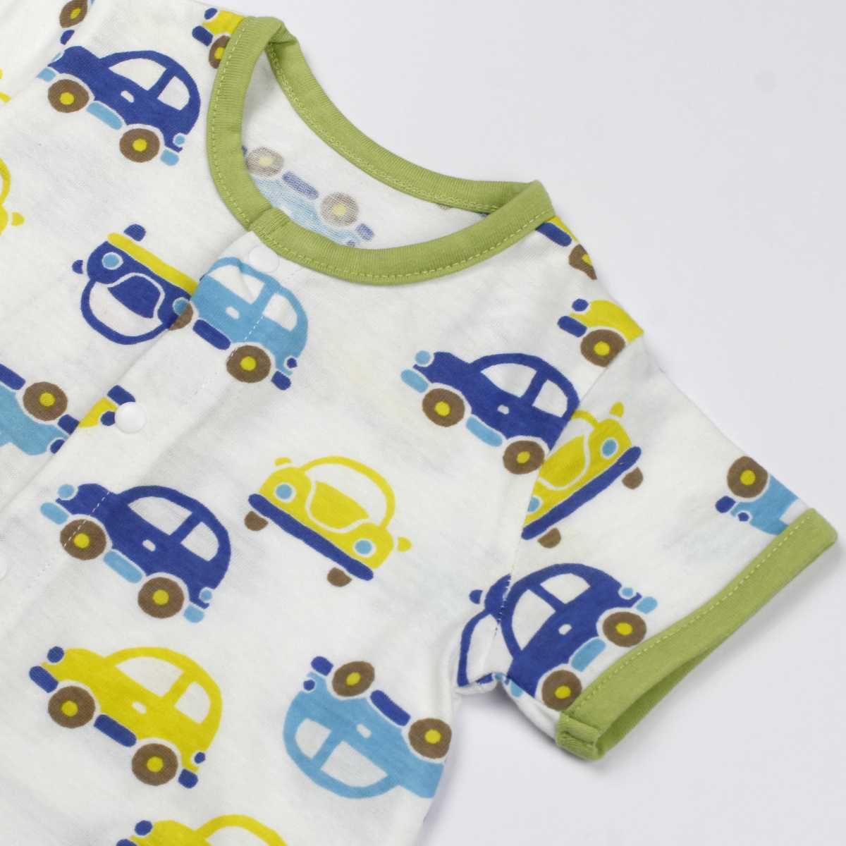  Yu-Mail бесплатная доставка мужчина baby Fit все передний открытие модель короткий рукав небо . материалы новорожденный машина рисунок короткий рукав нижнее белье нижнее белье младенец GR- зеленый ( все 2 цвет )50-60cm 60-70c