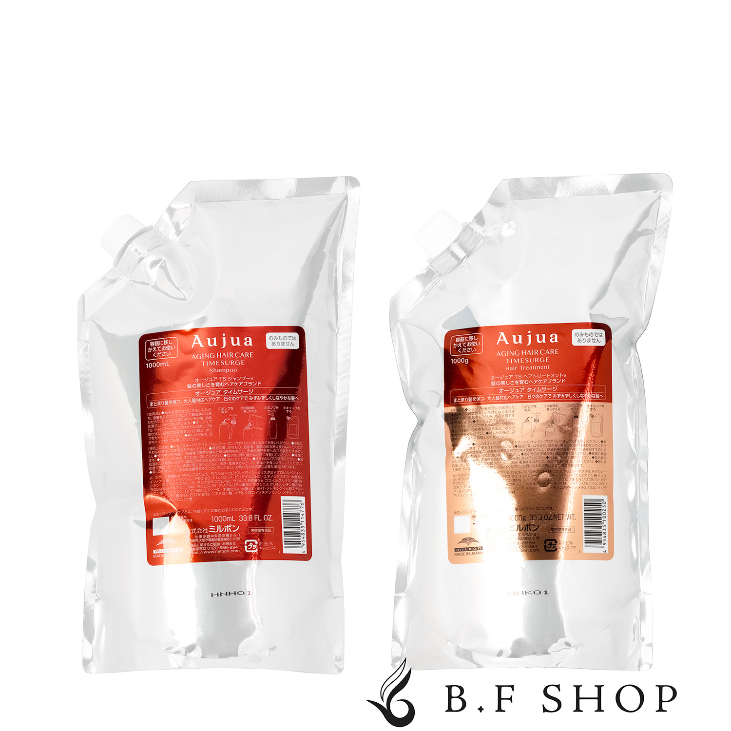 Aujua AGING HAIR CARE TIME SURGE シャンプー＆トリートメント 1000ml