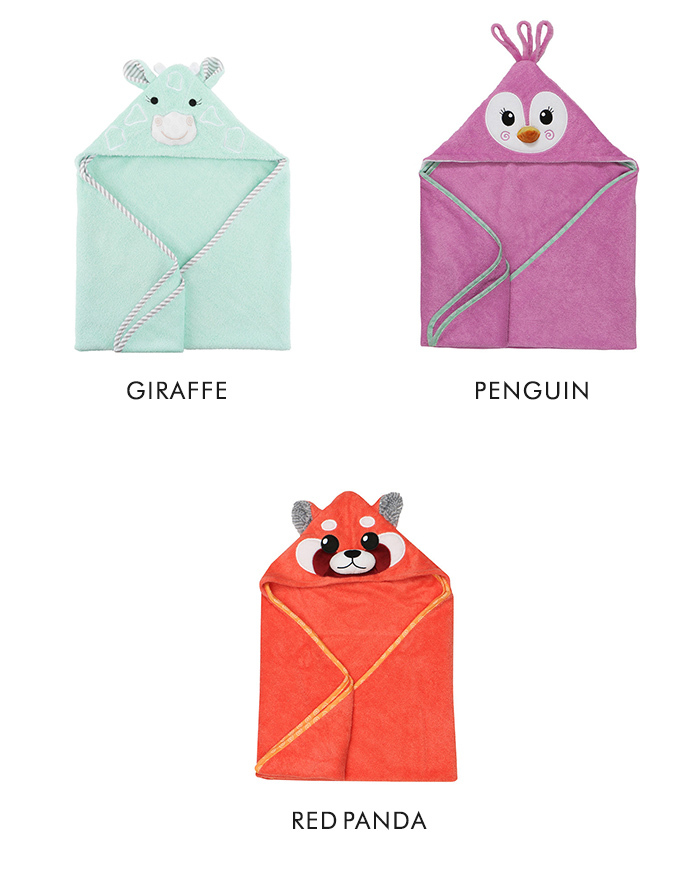 ZOOCCHINI（ズッキーニ） ベビーフード付きタオル コットン100% 綿