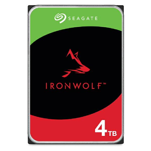 Ｓｅａｇａｔｅ IronWolf NAS HDD 3.5inch SATA 6Gb/s 4TB 5400RPM 256MB 512E HDD、ハードディスクドライブの商品画像