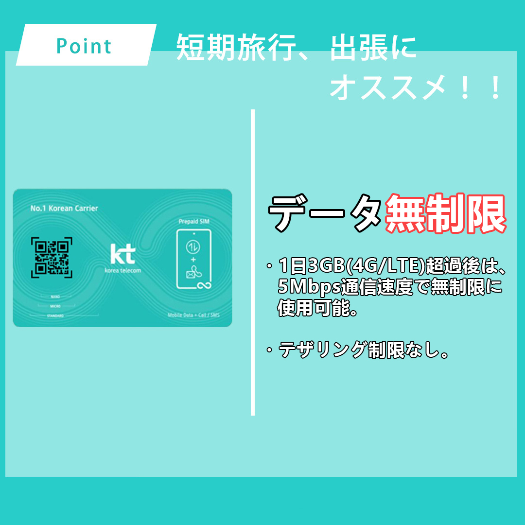  Korea eSIM 5 days that day shipping data limitless telephone /SMS reception possibility (010 number attaching ) KT regular goods term of validity /2024/07/30