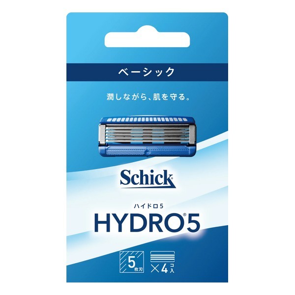 ハイドロ Schick (シック) ハイドロ5 ベーシック 替刃 (4コ入) スキンガード付 5枚刃 ブルー メンズ剃刀替え刃 最安値・価格比較 |口コミ・評判からも探せる シック(Schick) プロテクタースリー 替刃 12コ入