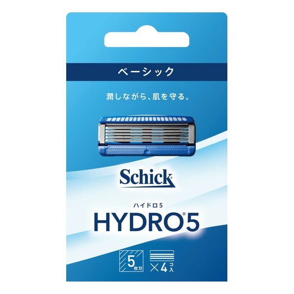 schick シック ハイドロ5 ベーシック 5枚刃 替刃 4個入 × 1セット メンズ剃刀替え刃の商品画像