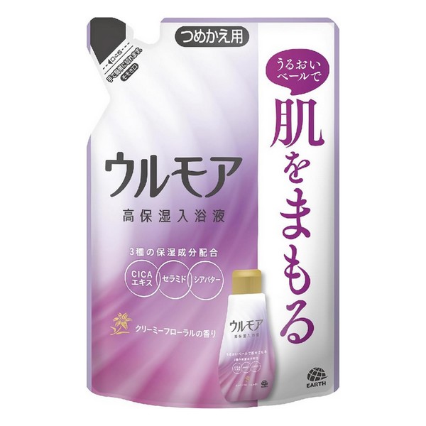 アース製薬 保湿入浴液 ウルモア クリーミーフローラルの香り 詰替用 480ml ×1 ウルモア 浴用入浴剤の商品画像