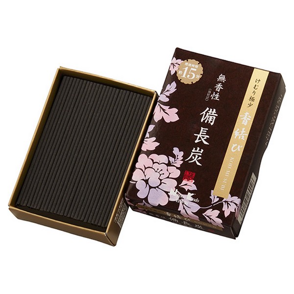 日本香堂 香結び 無香性 備長炭 ミニ 約60g 26902 × 1箱の商品画像