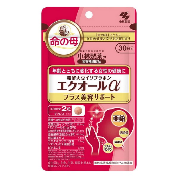 小林製薬 小林製薬 発酵大豆イソフラボン エクオールα＋美容サポート 60粒（30日分）×1個 命の母 大豆イソフラボンの商品画像