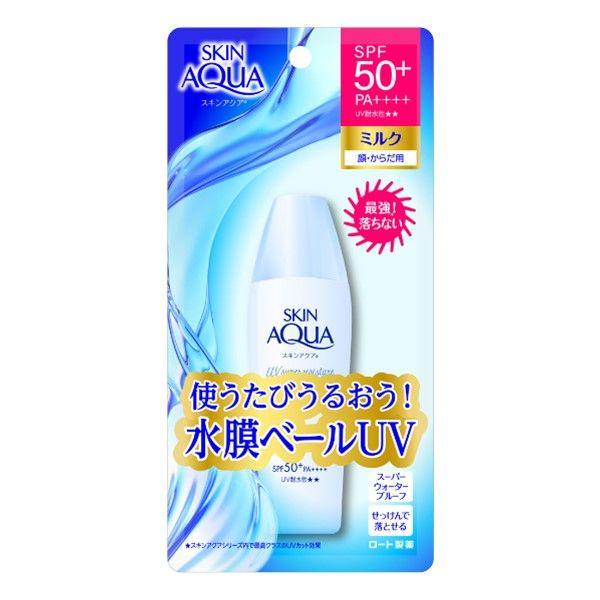 ロート製薬 スキンアクア スーパーモイスチャーミルク SPF50＋ PA＋＋＋＋ 40ml ×1 スキンアクア 日焼け止めの商品画像