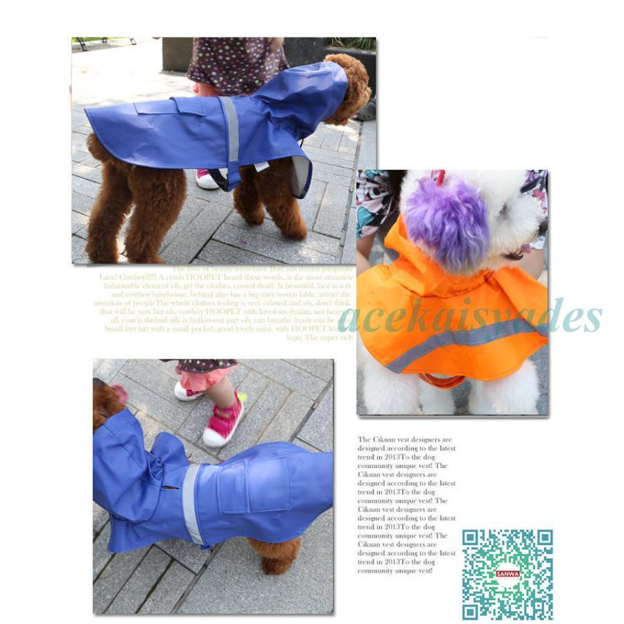  dog for raincoat medium sized dog small size dog rainwear Kappa dog clothes waterproof dog pet clothes dog wear pet poncho rainy season walk outing rainproof pet rain goods 