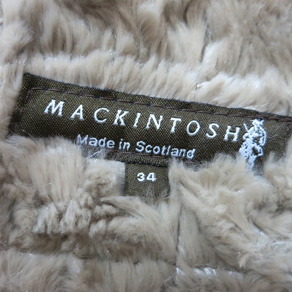 #wnc Macintosh MACKINTOSH пальто 34 чай стеганое полотно боа с хлопком женский [646245]