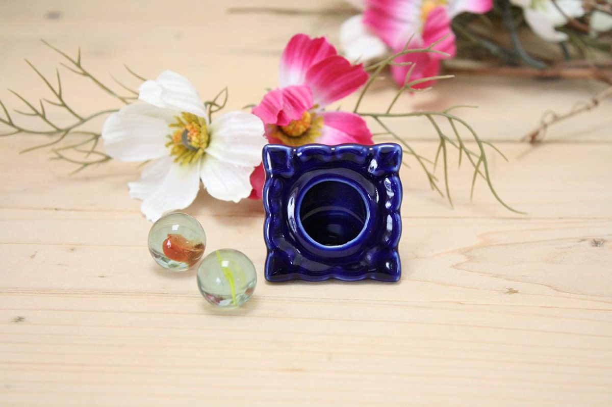  сделано в Японии Mino . керамика Mini фото подставка фоторамка темно-синий цвет миниатюра керамика миниатюра посуда белый ACSWEBSHOP оригинал 