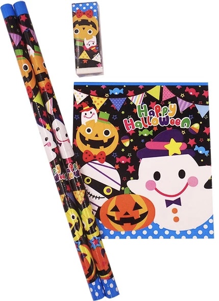 [4 комплект ] Halloween канцелярские принадлежности канцелярские принадлежности комплект маленький подарок ребенок подарок маленький подарок карандаш память ластик Event .. подарок 