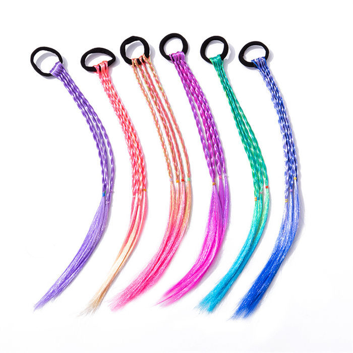 12 color ... hair accessory knitting gradation wig extension colorful wig Kids ... wool attaching . Dance ek stereo hip-hop re