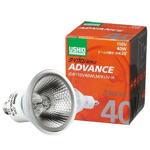 ダイクロハロゲン（JDR） φ50 ADVANCE JDR110V40WLM/KUV-H ×10の商品画像